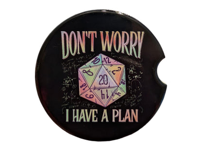 D20, Crying is a Free Action, Gaming, Car Coasters Set of 2