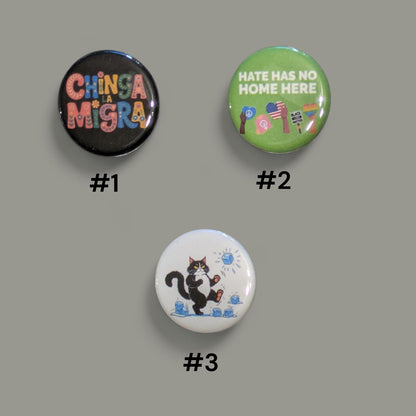 Chinga La Migra Buttons, Abolish ICE, Anti ICE, Pin Back 1.25"