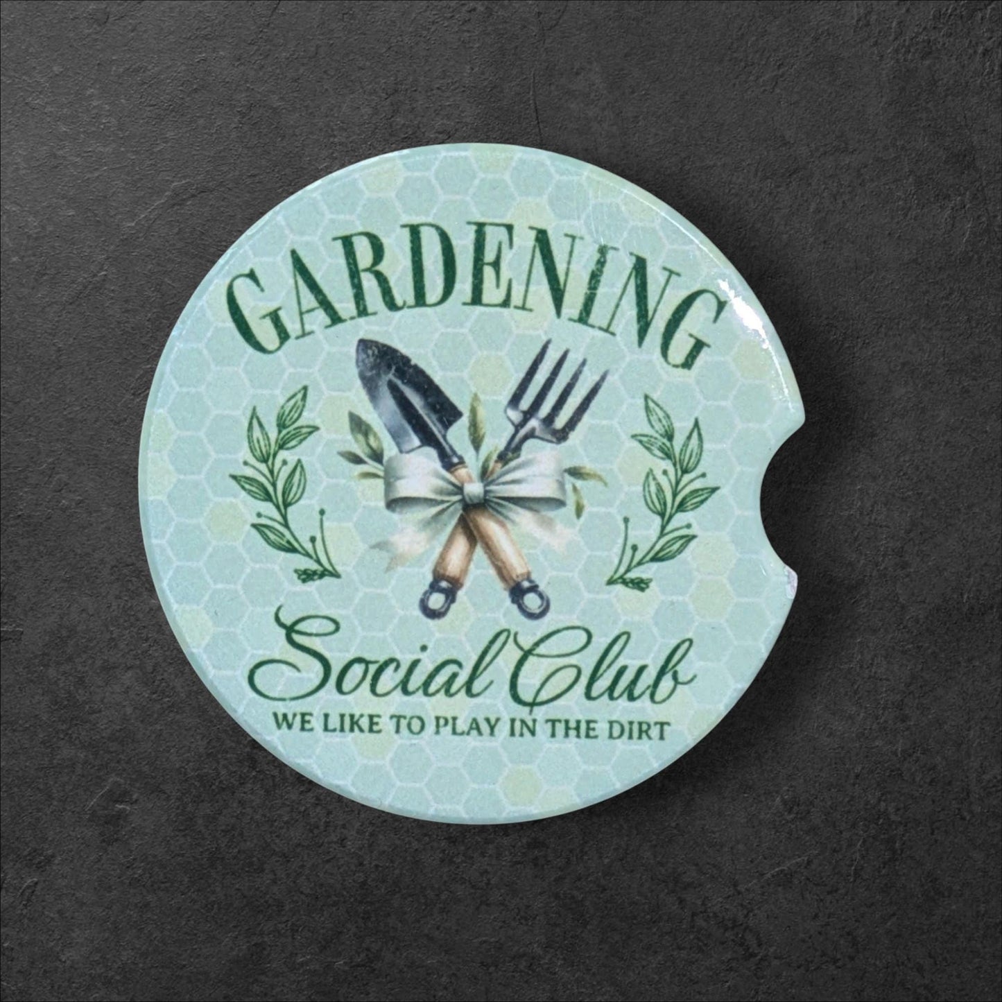 Gardening, Plant Happiness, Car Coasters Set of 2