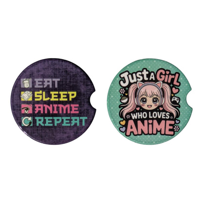 Just A Girl Who Loves Anime, Car Coasters Set of 2