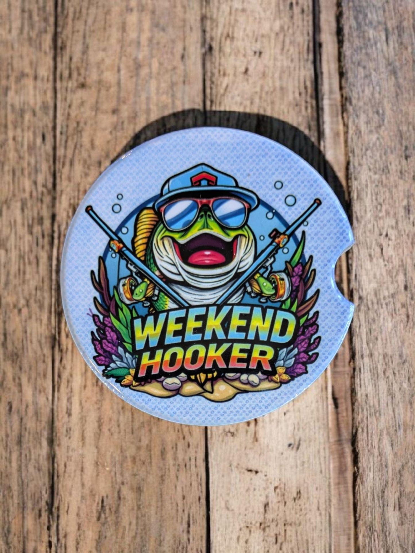 Car Coasters, Fishing, Set of 2
