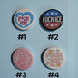 Anti ICE Pinback Buttons, Protest Pins, Human Rights (1.25")