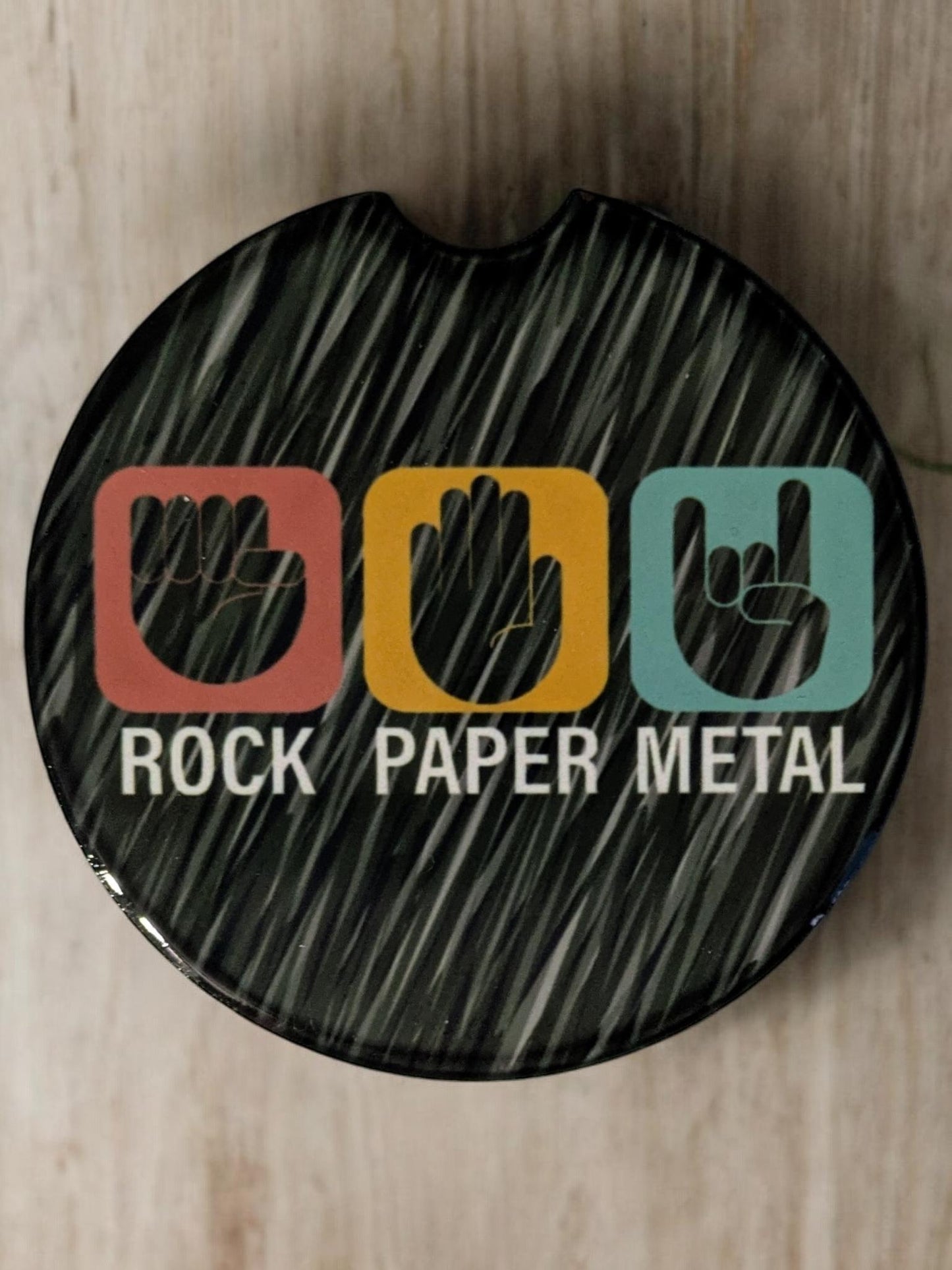 Heavy Metal For Life, Metal Horns Car Coasters Set of 2