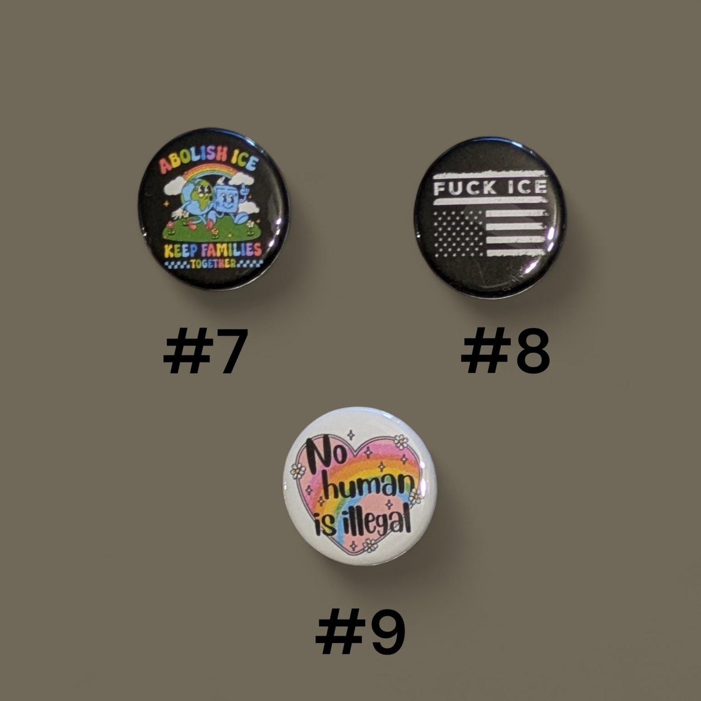 Chinga La Migra Buttons, Abolish ICE, Anti ICE, Pin Back 1.25"