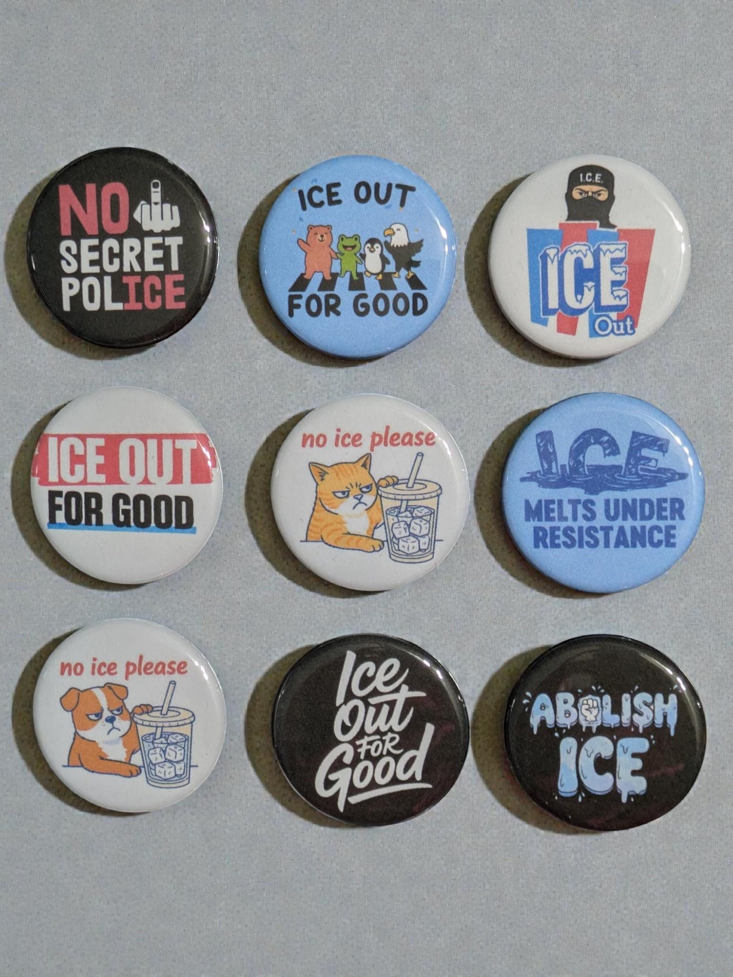 ICE Out For Good Buttons, Activism & Human Rights, Anti ICE, Pin Back 1.25"