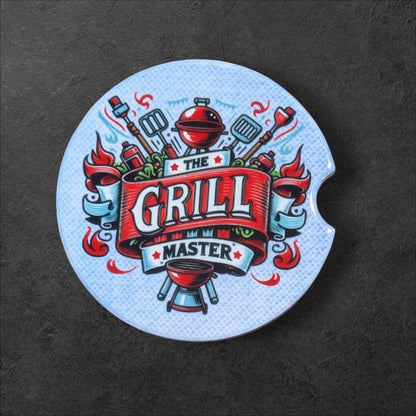Car Coasters, Chillin' & Grillin', Grill Master Set of 2