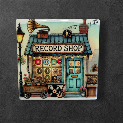 Record Shop Coasters, Set of 4