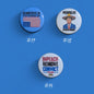 Anti Trump Buttons, He's On The List, He Didn't Win, He Wasn't Shot, pins 1.25"