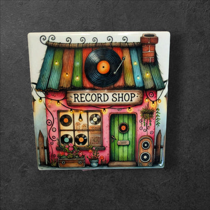 Record Shop Coasters, Set of 4
