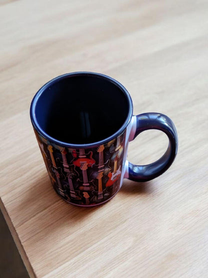 Coffee Mug, Guitars, Guitar Player, 15 oz