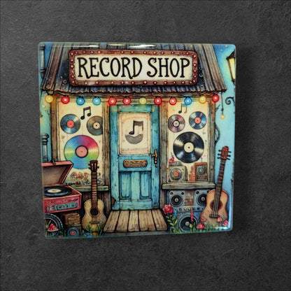 Record Shop Coasters, Set of 4