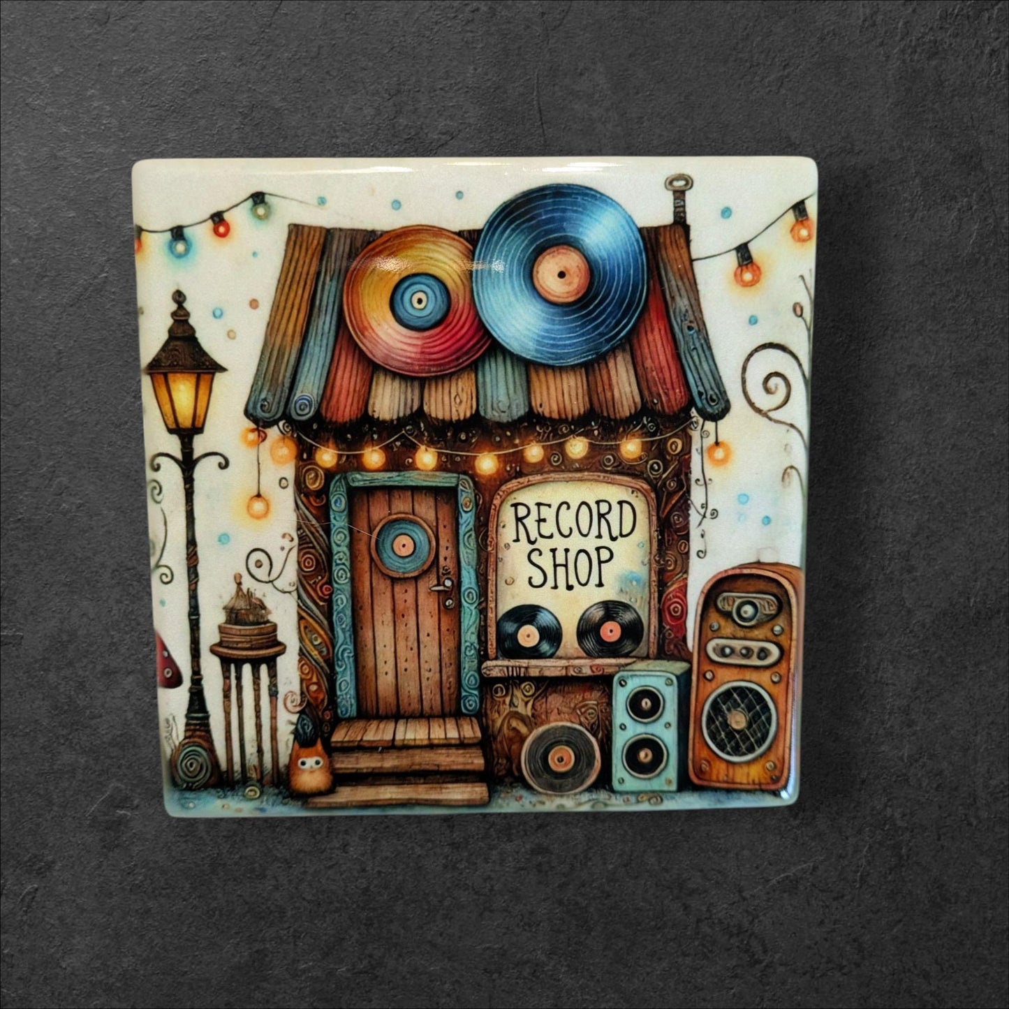 Record Shop Coasters, Set of 4