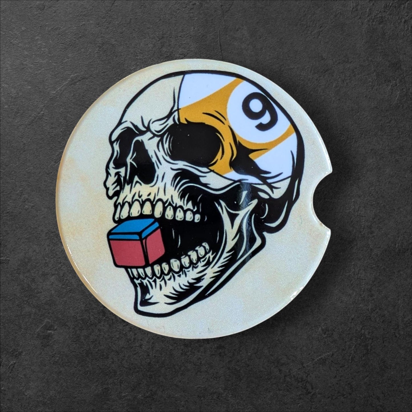 Beer & Billiards, Ceramic Car Coasters Set of 2