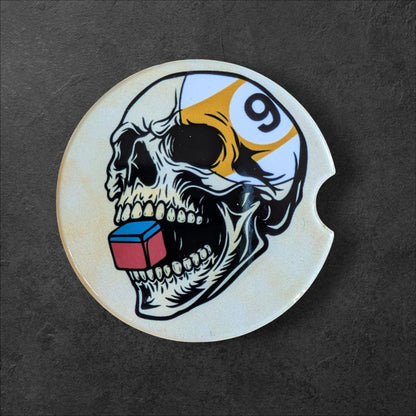 Beer & Billiards, Ceramic Car Coasters Set of 2