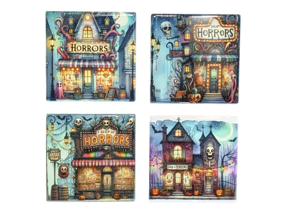 Halloween Horror Coasters, Set of 4
